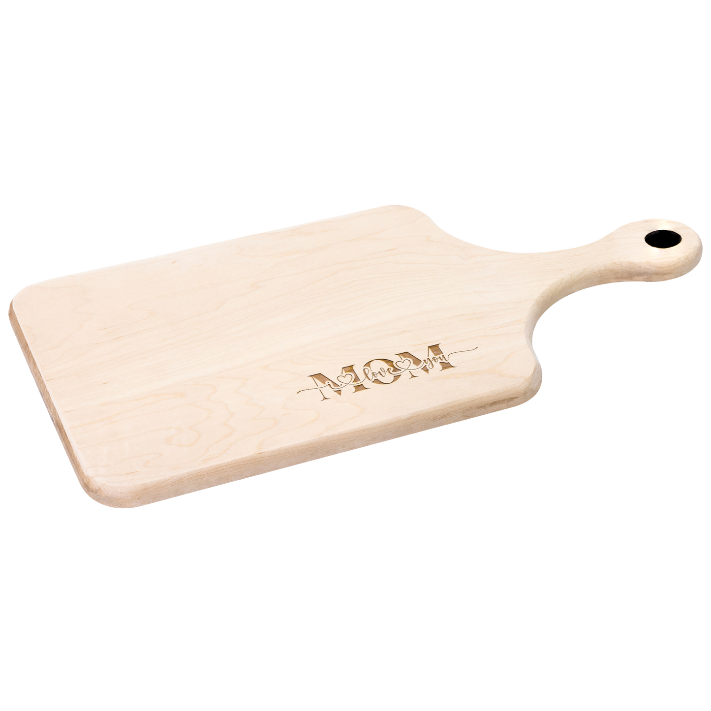 'Mom I Love You' Wooden Cutting Board
