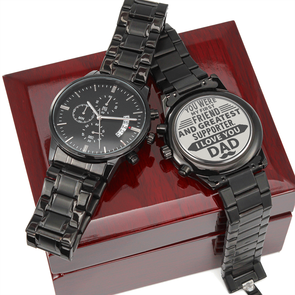 Greatest Supporter - Engraved Watch for Dad