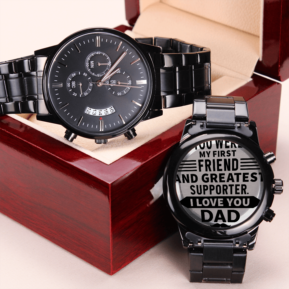 Greatest Supporter - Engraved Watch for Dad