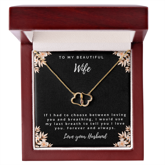 Gold Ever Lasting Love Necklace for Wife