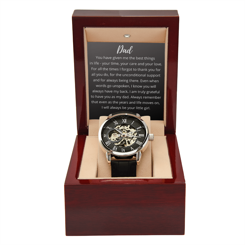 Daughter to Dad - Openwork Watch Gift