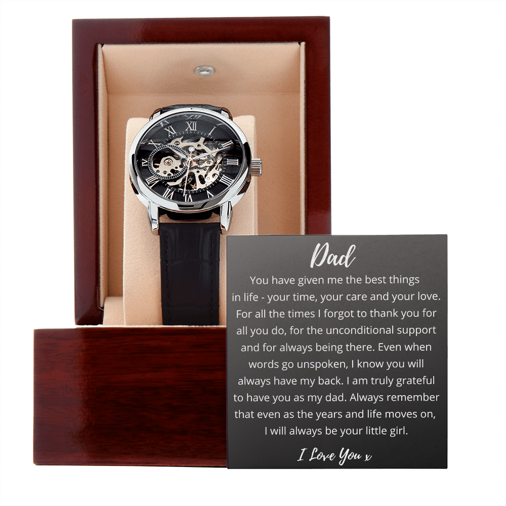 Daughter to Dad - Openwork Watch Gift
