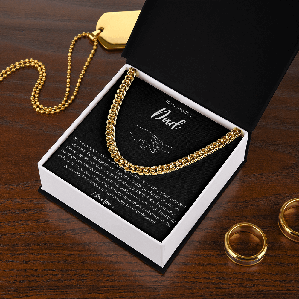 Amazing Dad From Daughter - Cuban Link Chain