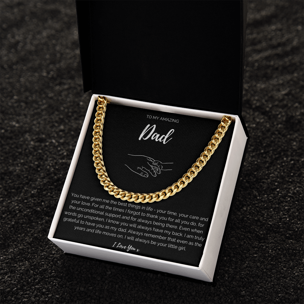 Amazing Dad From Daughter - Cuban Link Chain