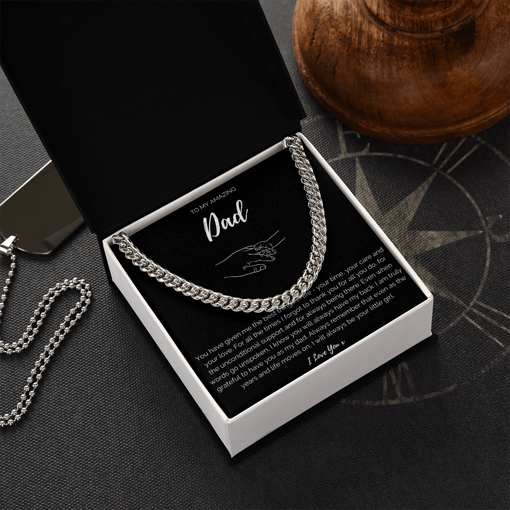 Amazing Dad From Daughter - Cuban Link Chain