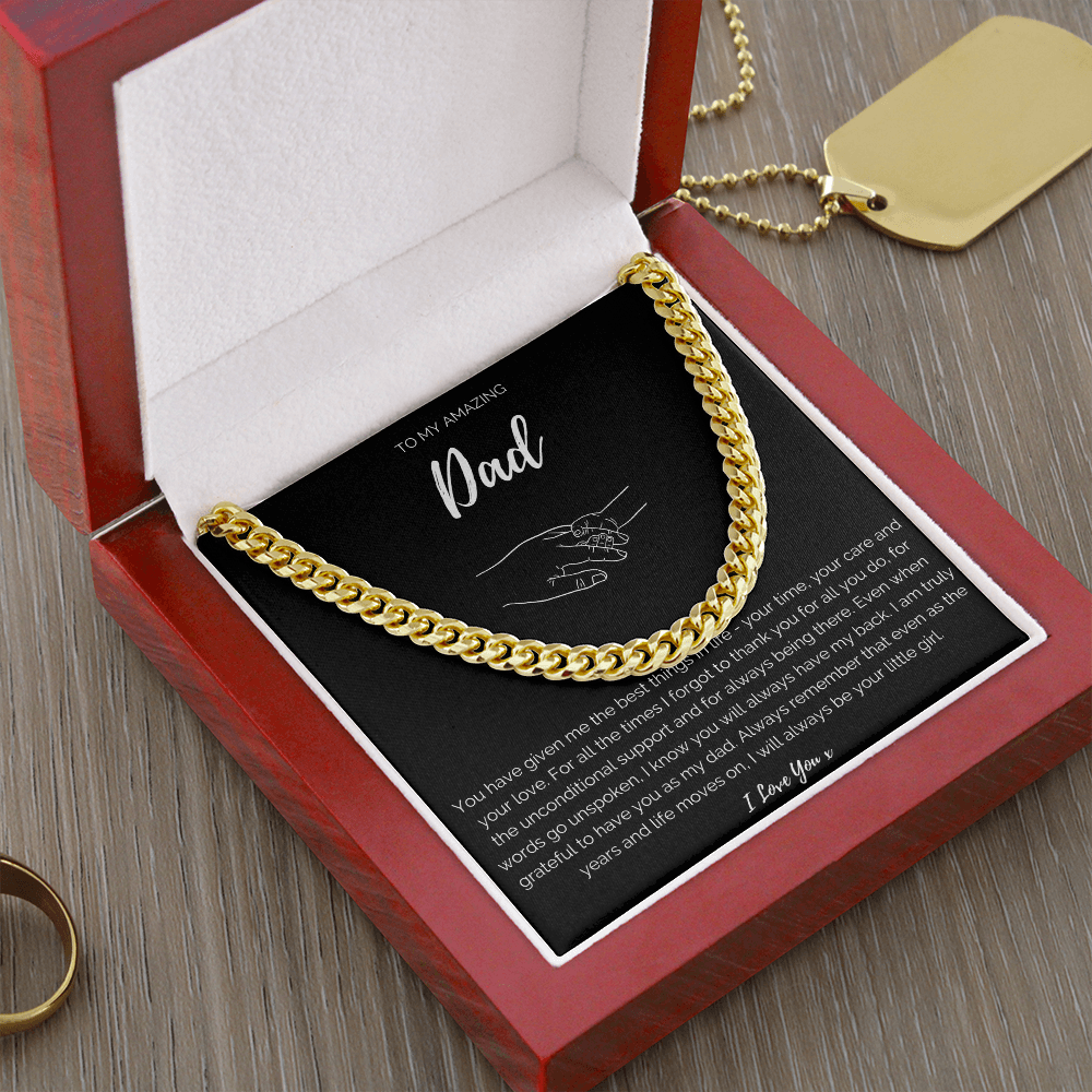 Amazing Dad From Daughter - Cuban Link Chain