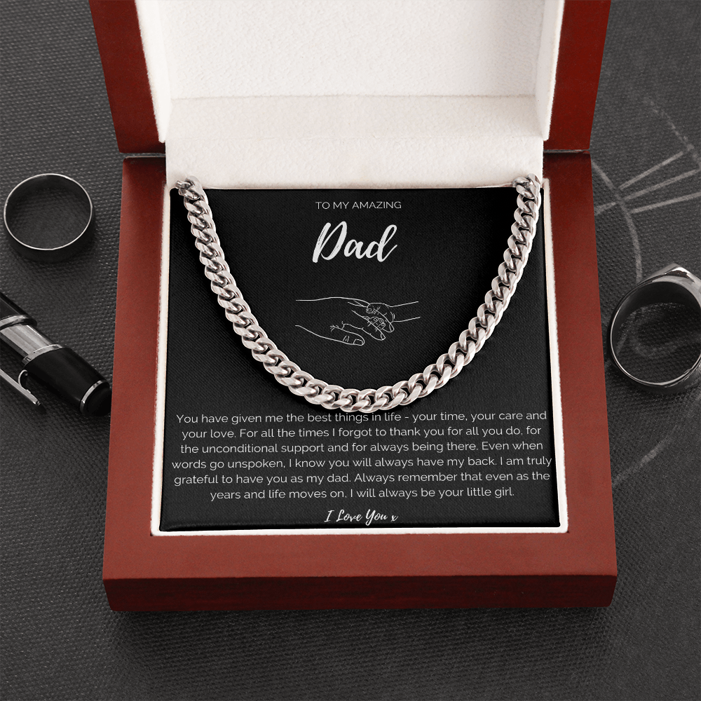 Amazing Dad From Daughter - Cuban Link Chain