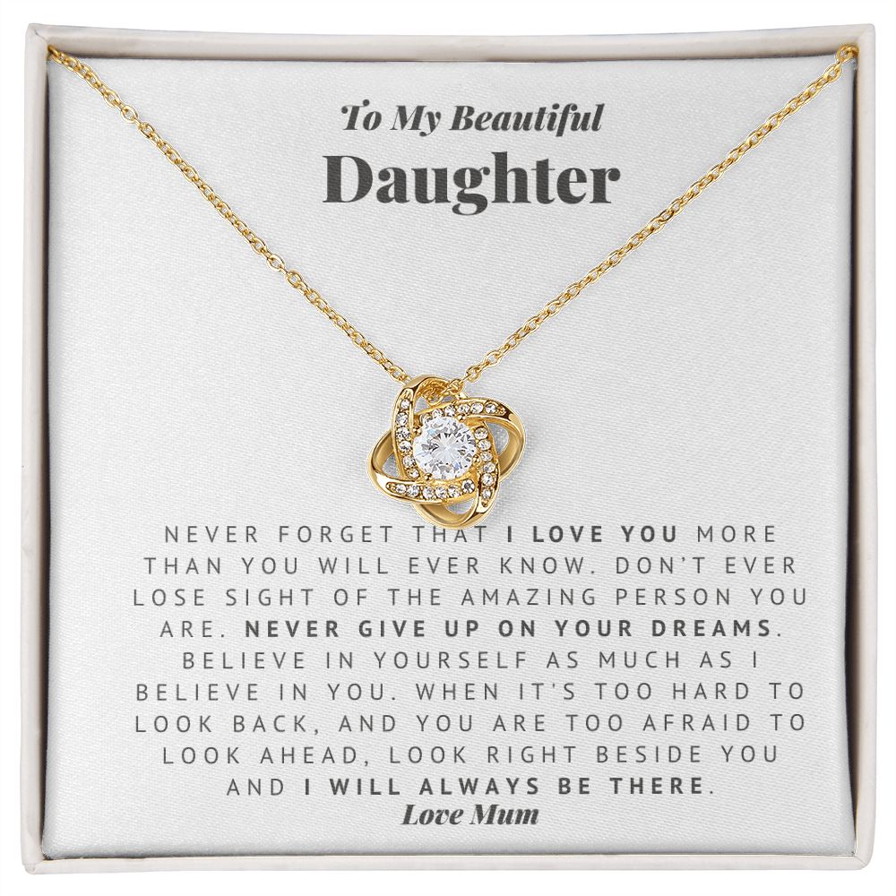 Love Knot Mum to Daughter Necklace