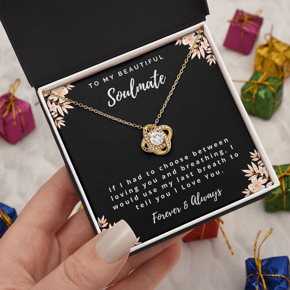 To My Soulmate - Love Knot Necklace