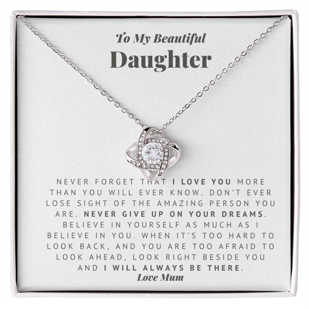 Love Knot Mum to Daughter Necklace