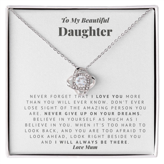 Love Knot Mum to Daughter Necklace