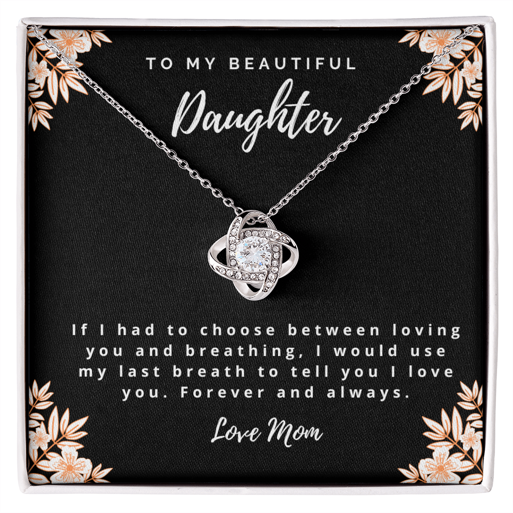 Love Knot Mom Daughter Necklace