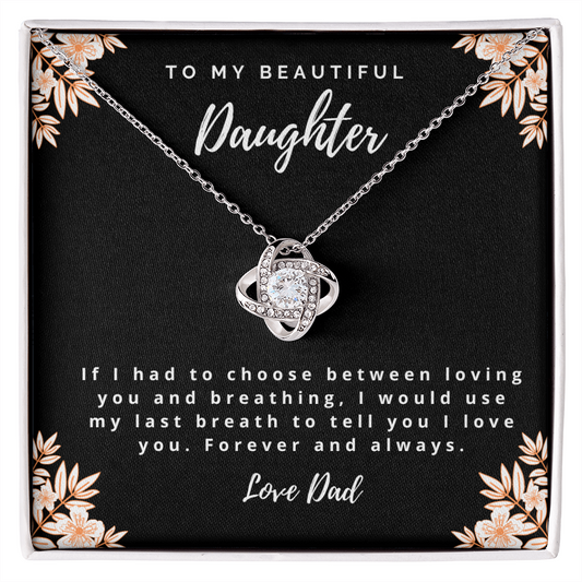 I Love You - Dad to Daughter Necklace