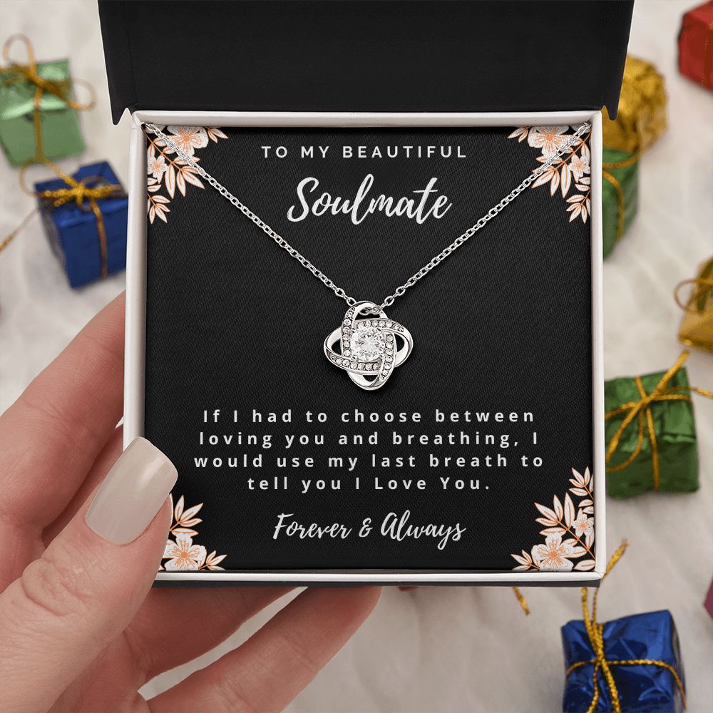 To My Soulmate - Love Knot Necklace