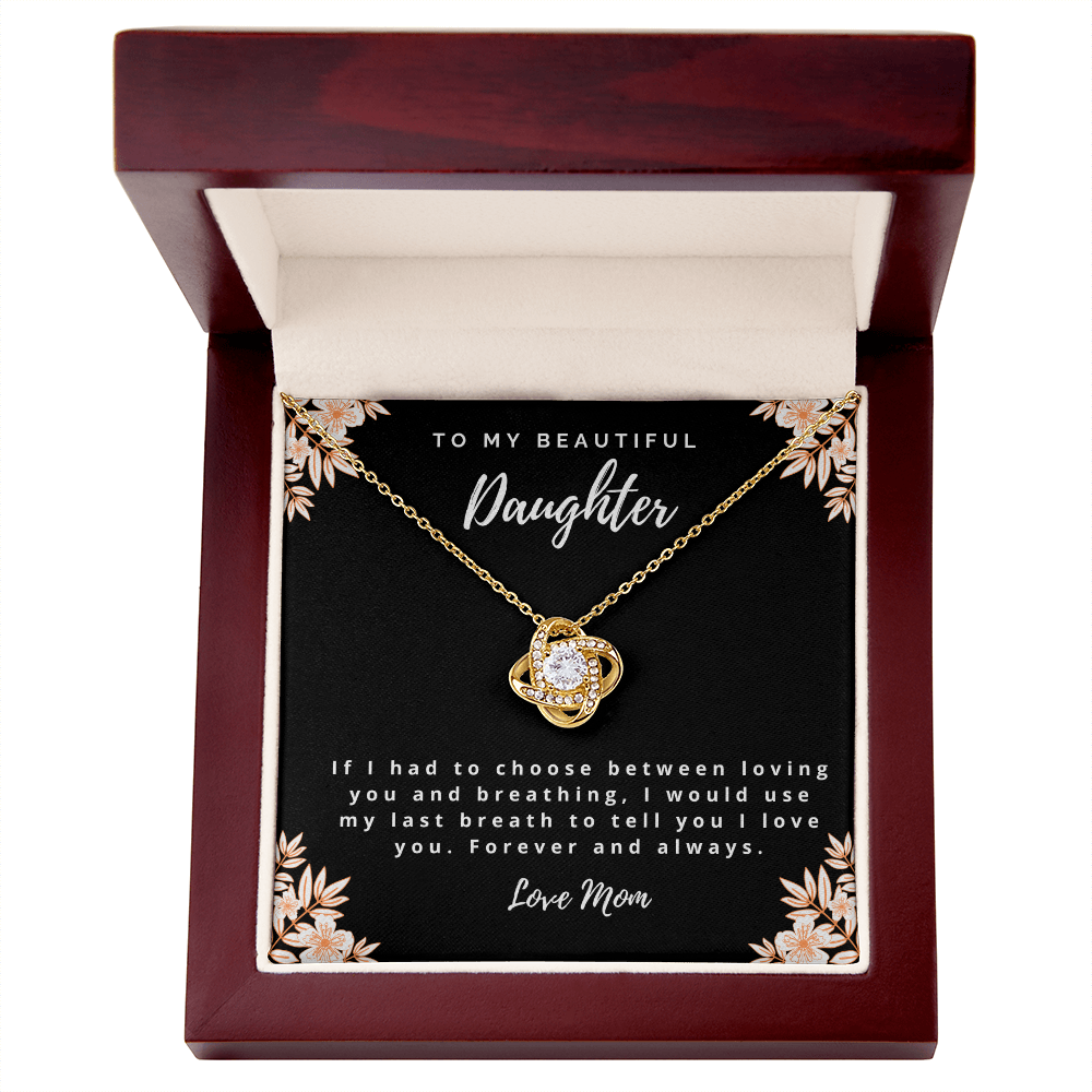 Love Knot Mom Daughter Necklace