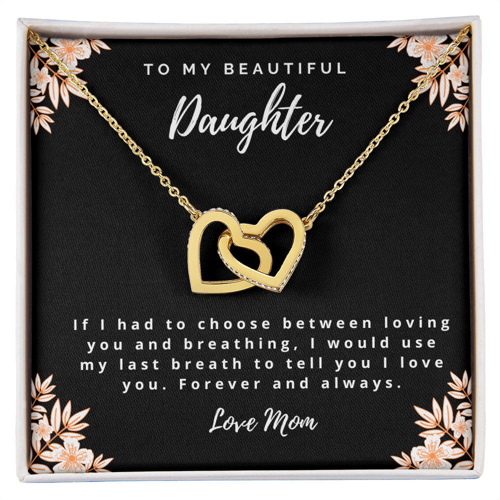 I Love You Two Hearts - Mom to Daughter Necklace