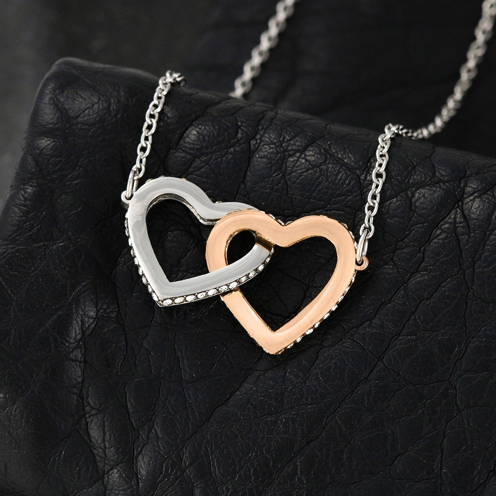 Mom to Daughter Interlocking Hearts Necklace