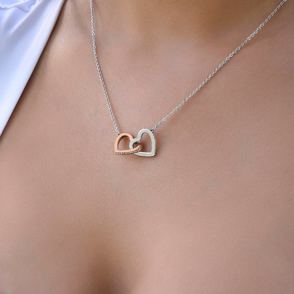 Mom to Daughter Interlocking Hearts Necklace