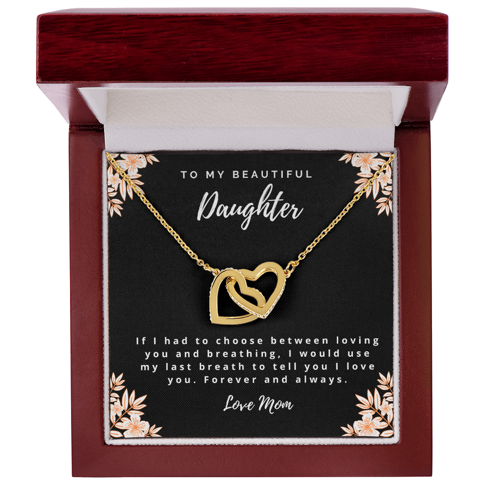 I Love You Two Hearts - Mom to Daughter Necklace
