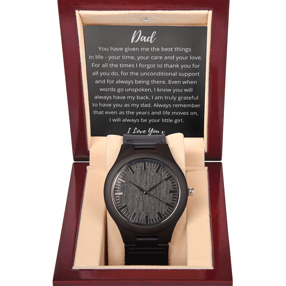 Thank You Dad Wooden Gift Watch