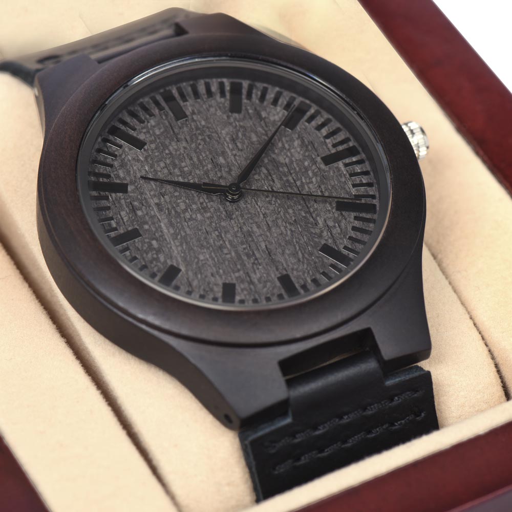Thank You Dad Wooden Gift Watch