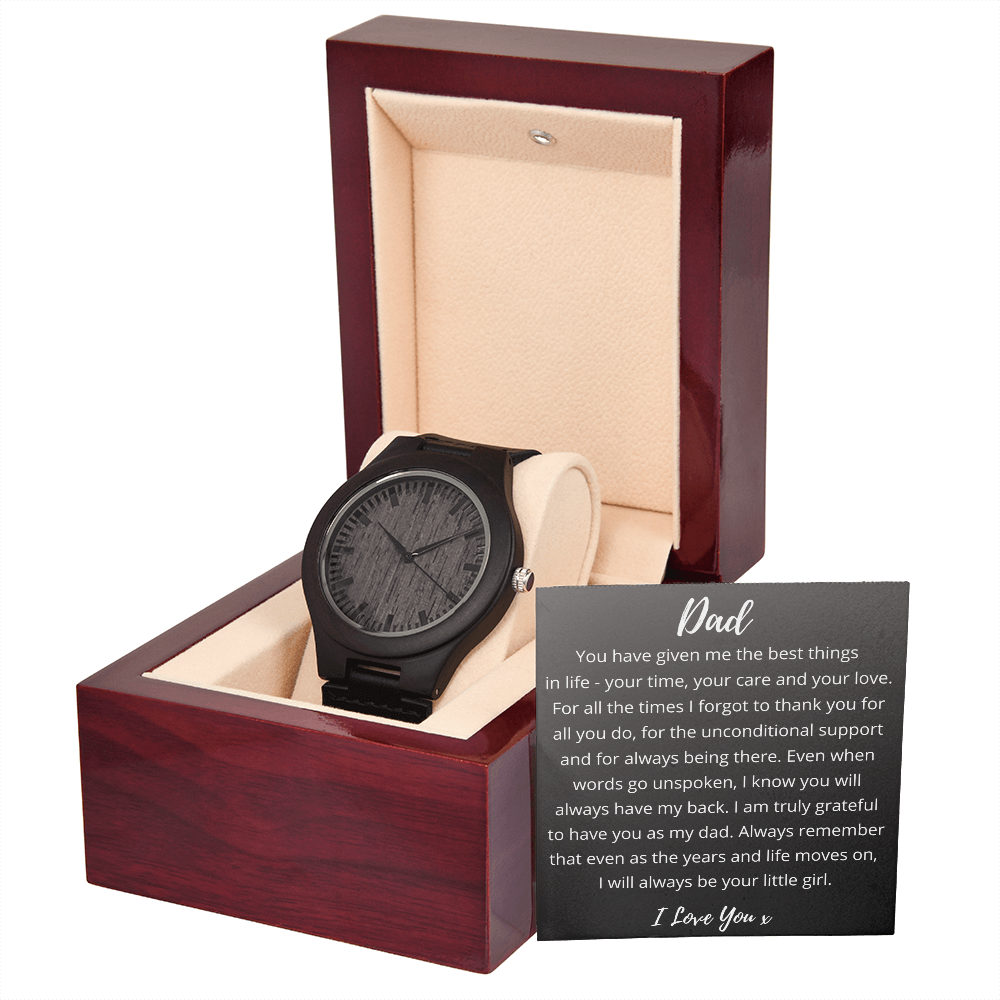 Thank You Dad Wooden Gift Watch