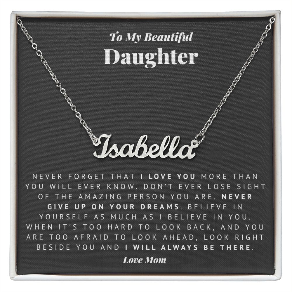 Mother to Daughter 'Always There' Personalized Jewelry Name Necklace