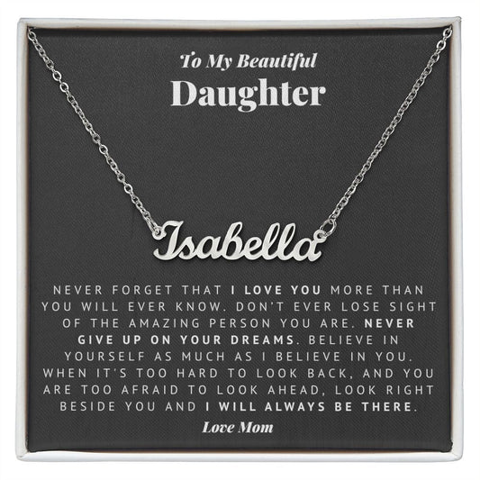 Mother to Daughter 'Always There' Personalized Jewelry Name Necklace