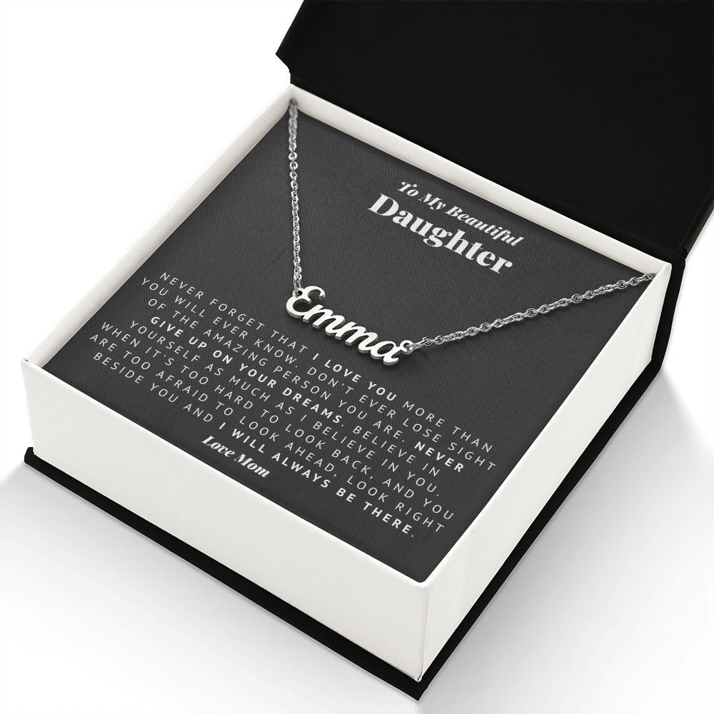Mother to Daughter 'Always There' Personalized Jewelry Name Necklace