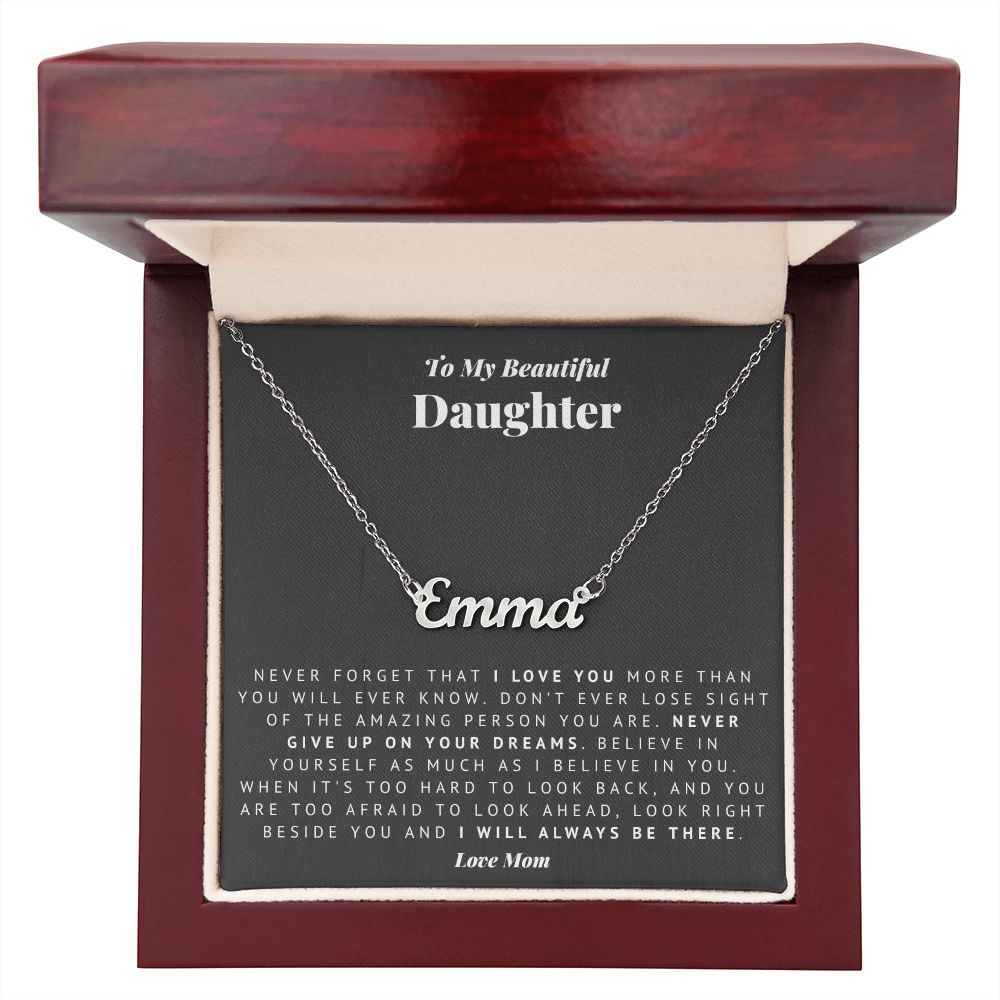 Mother to Daughter 'Always There' Personalized Jewelry Name Necklace