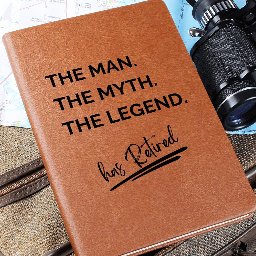 Retirement Gift for Men - Vegan Leather Lined Journal