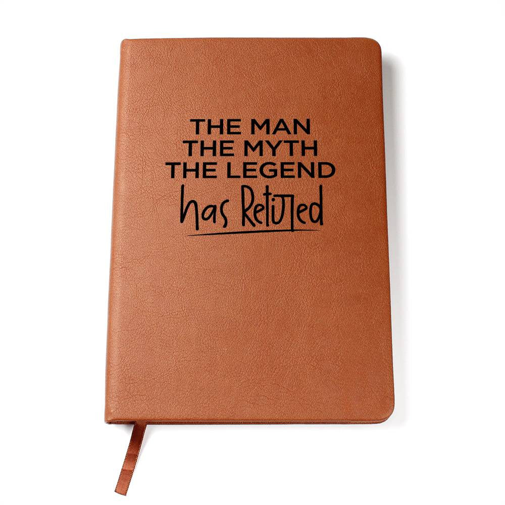 Retirement Gift for Men - Vegan Leather Lined Journal