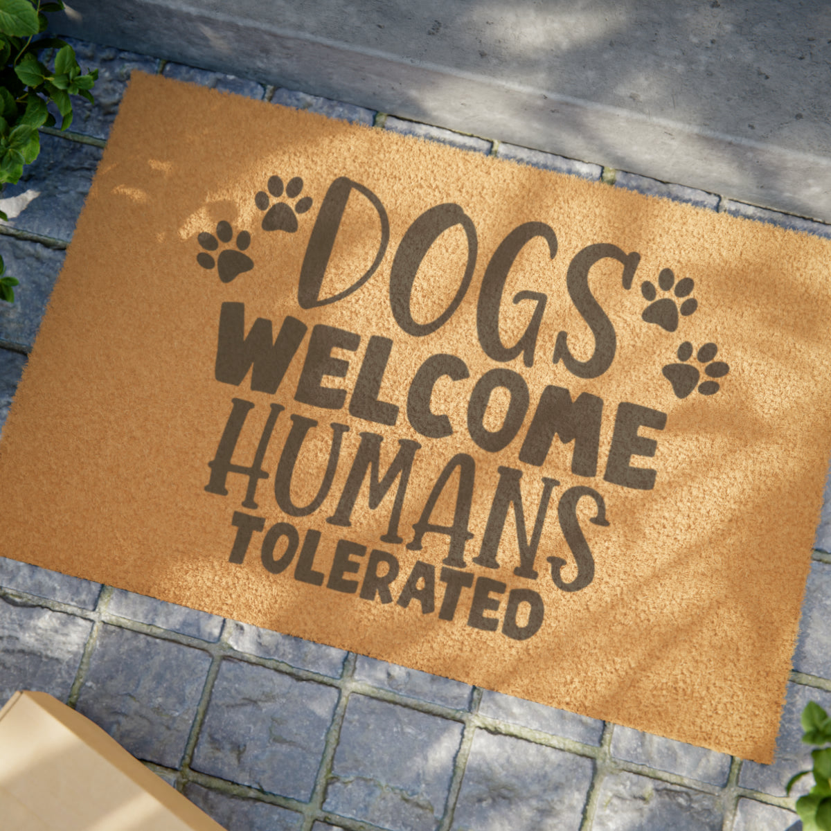 Dogs Welcome, Humans Tolerated - Outdoor Doormat