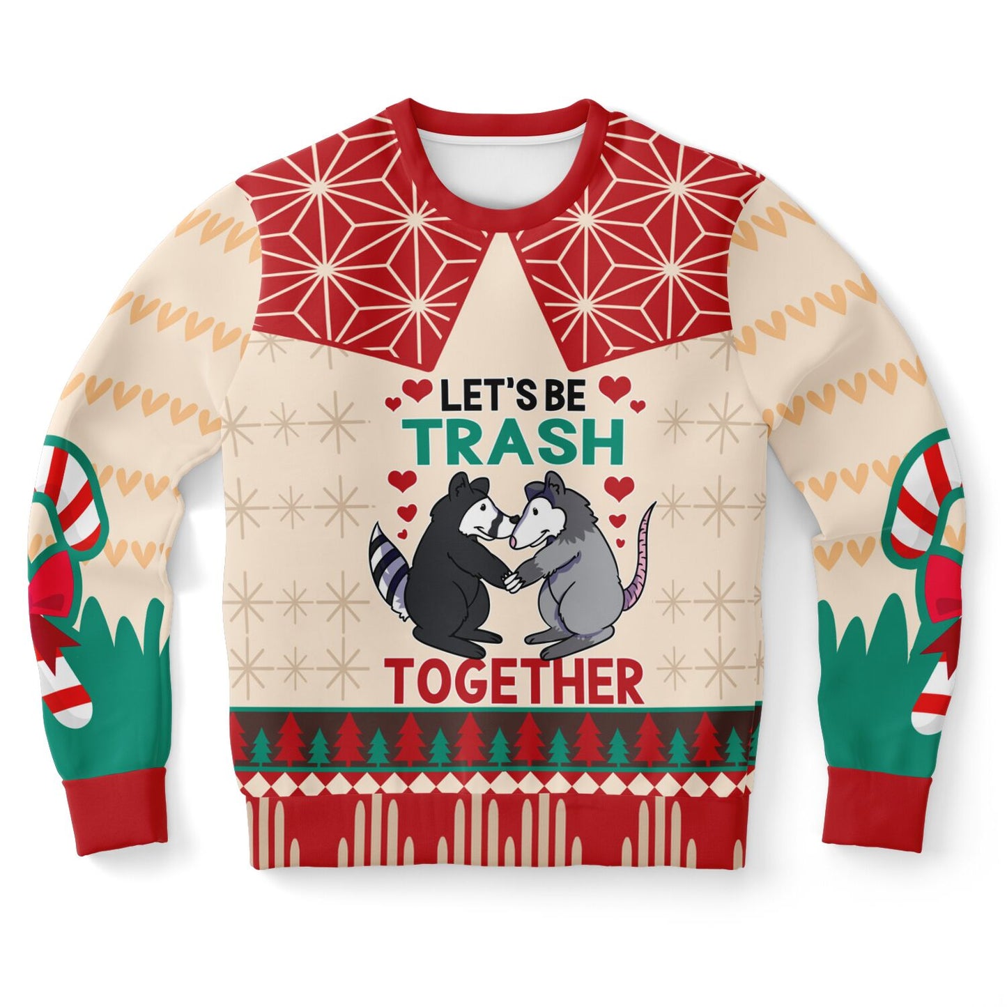 "Let’s Be Trash Together" - Couples Ugly Christmas Sweater