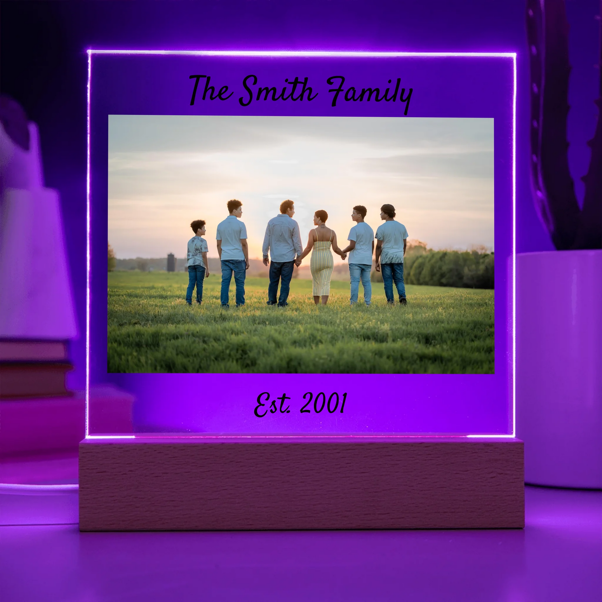 Acrylic Square with LED Base 8