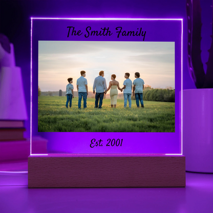 Acrylic Square with LED Base 8