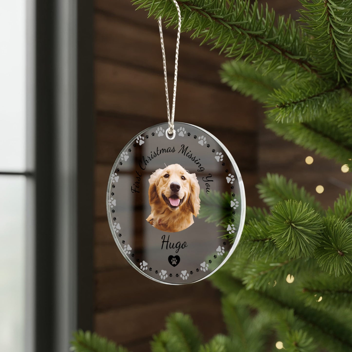 First Christmas Missing You Custom Pet Memorial Ornament