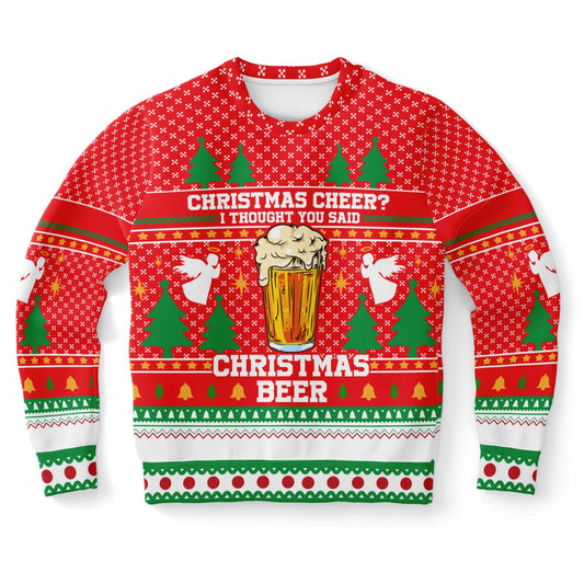 Christmas Beer/Christmas Cheer Ugly Christmas Sweater