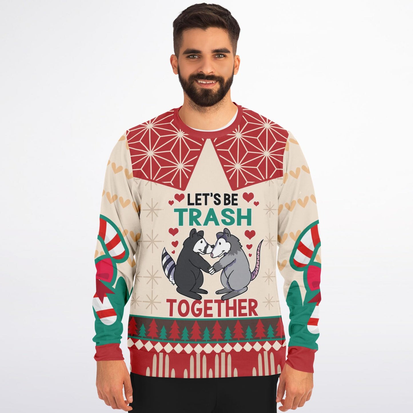 "Let’s Be Trash Together" - Couples Ugly Christmas Sweater