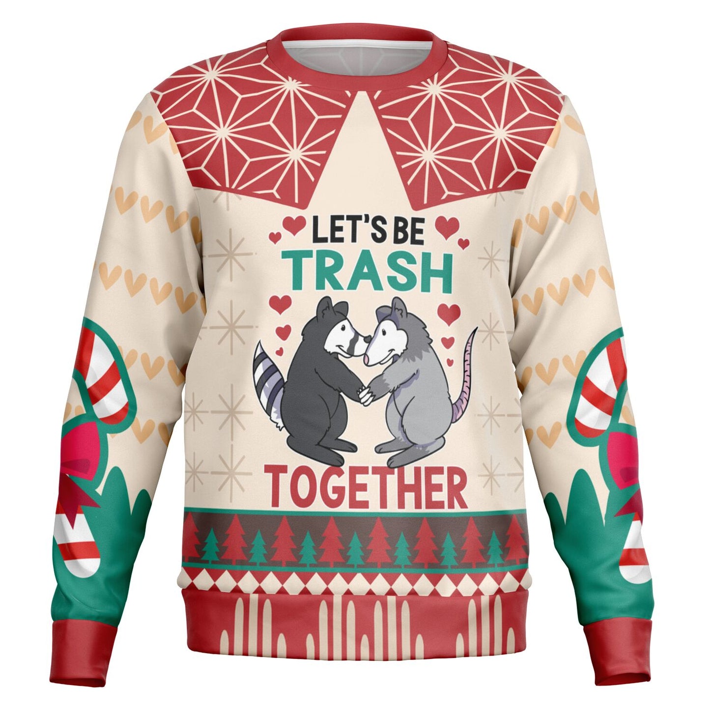 "Let’s Be Trash Together" - Couples Ugly Christmas Sweater