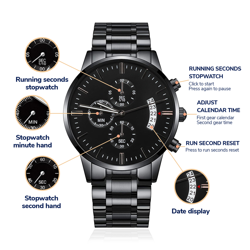 Greatest Supporter - Engraved Watch for Dad