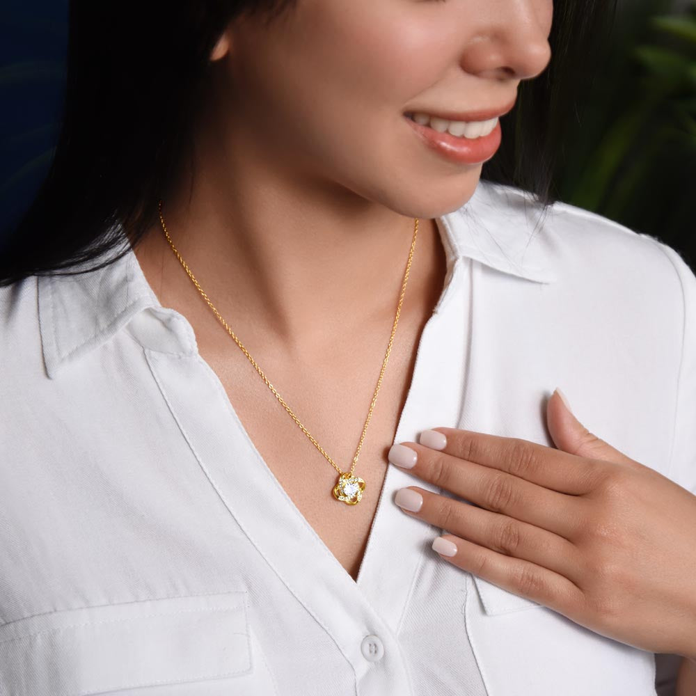 To Our Daughter - Always There Love Knot Necklace