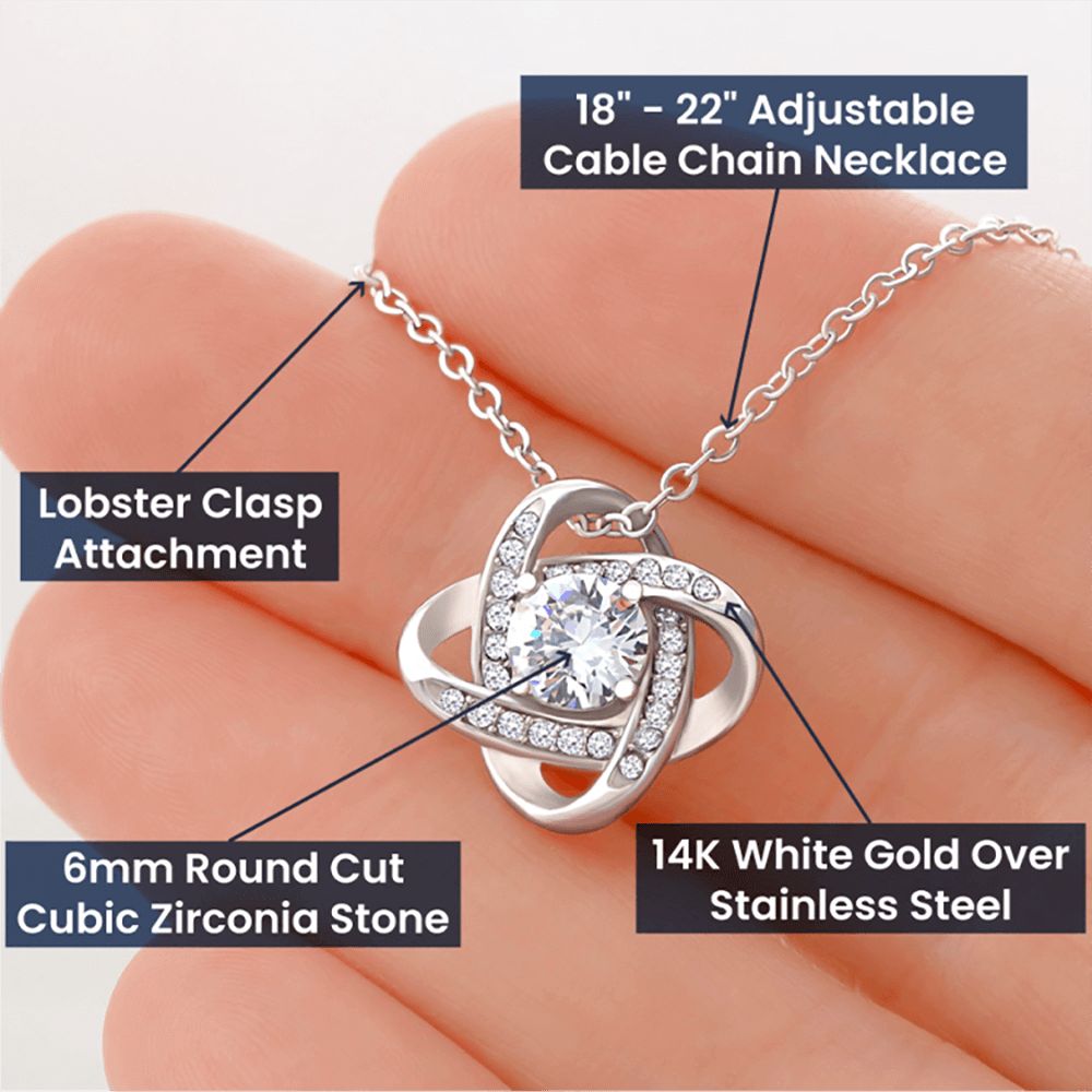 To Our Daughter - Always There Love Knot Necklace