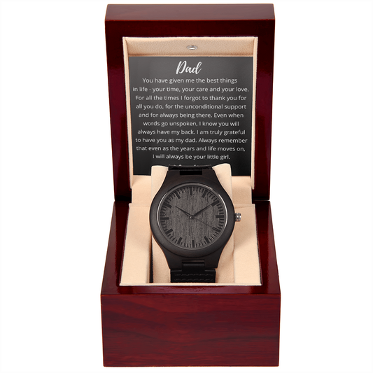 Thank You Dad Wooden Gift Watch